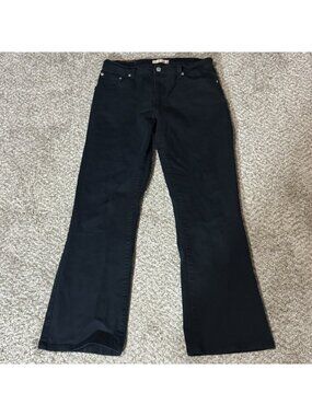 Levi's 550 Relaxed Boot Cut Jeans Women's Size 10 Black Stretch Denim
